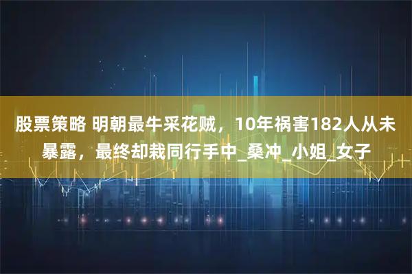 股票策略 明朝最牛采花贼，10年祸害182人从未暴露，最终却栽同行手中_桑冲_小姐_女子