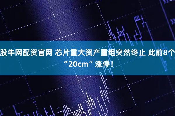 股牛网配资官网 芯片重大资产重组突然终止 此前8个“20cm”涨停！