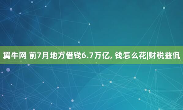 翼牛网 前7月地方借钱6.7万亿, 钱怎么花|财税益侃